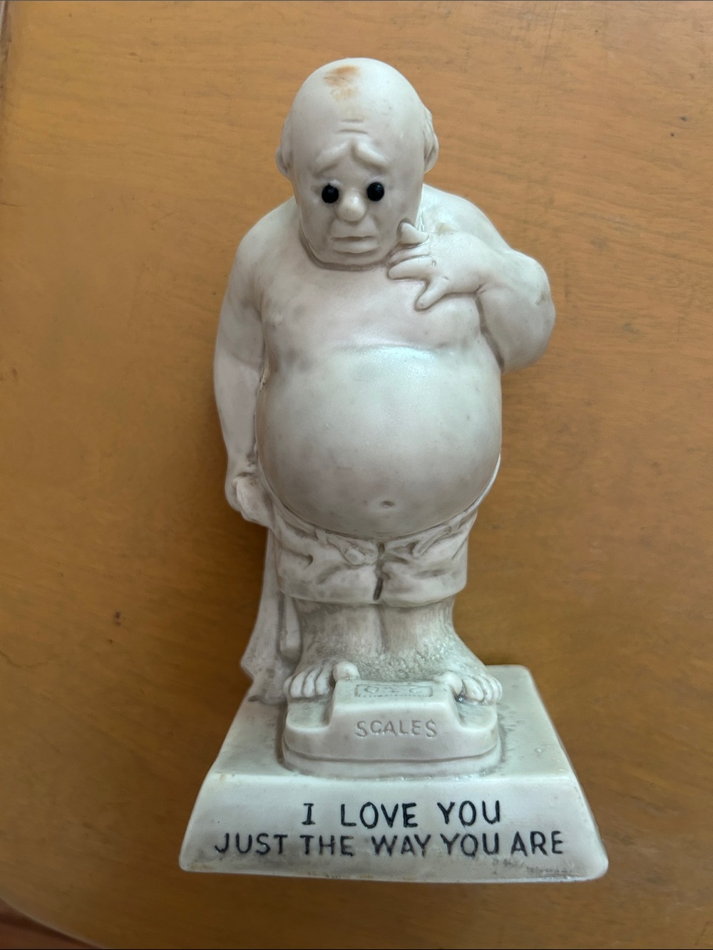 Cream 'I Love You Just The Way You Are' Home Art Sculpture